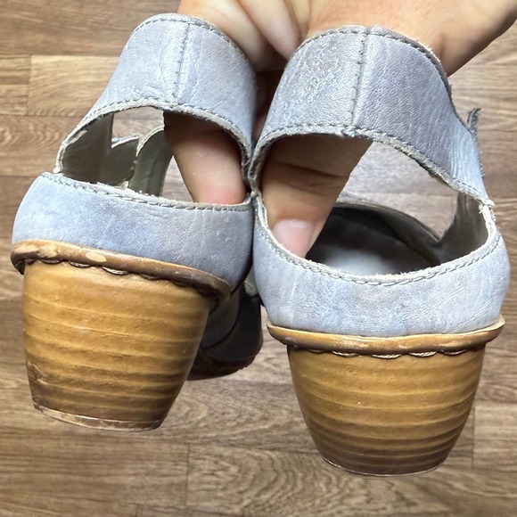 Rieker Antistress Leather Slingback Block Heel Comfort Casual Shoes - Picture 6 of 8